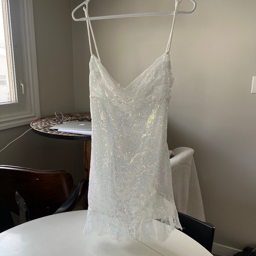 Sparkly white dress